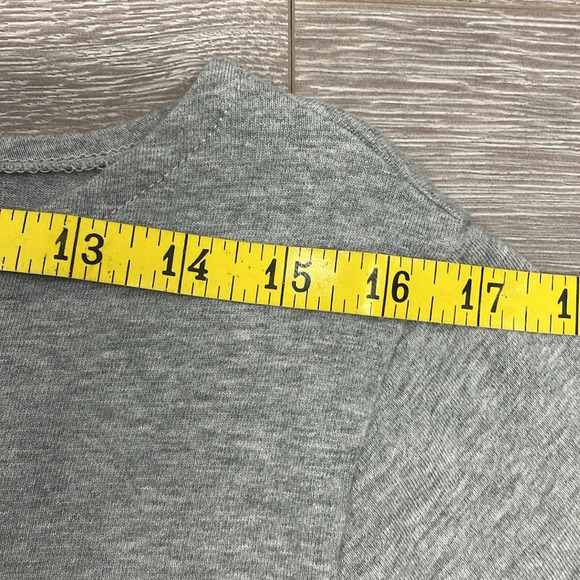 J. Crew Mercantile Boatneck Long Sleeve Gray Tee with Faux Layered Look L - Picture 10 of 15